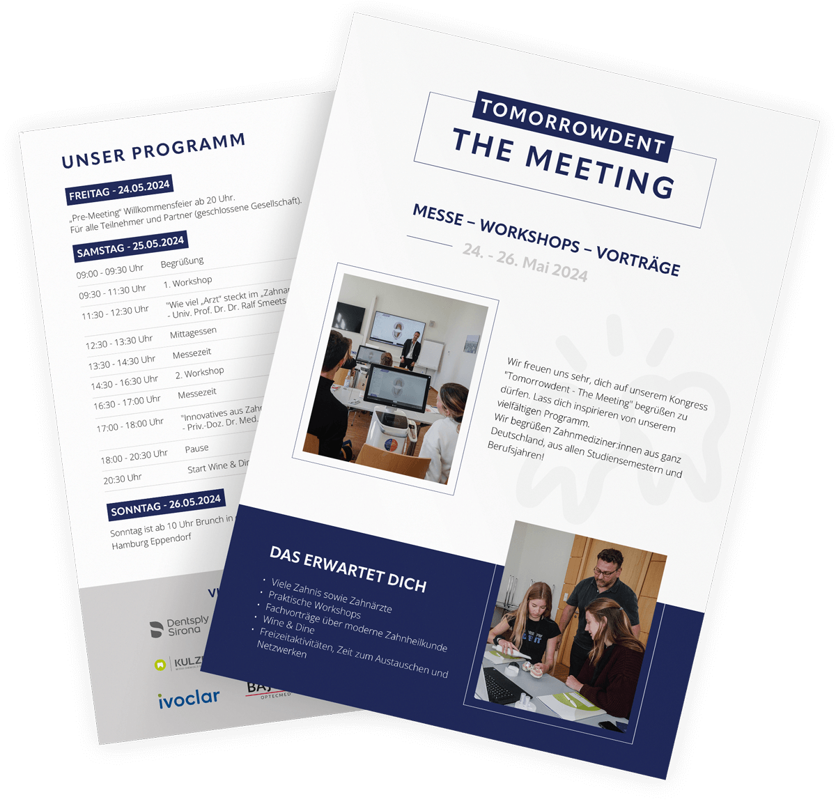 mockup eines plakats von tdm the meeting