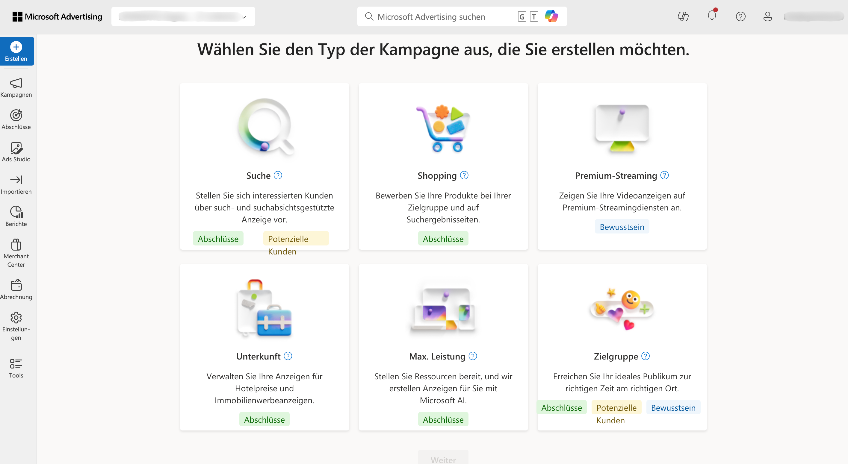 dashboard microsoft ads