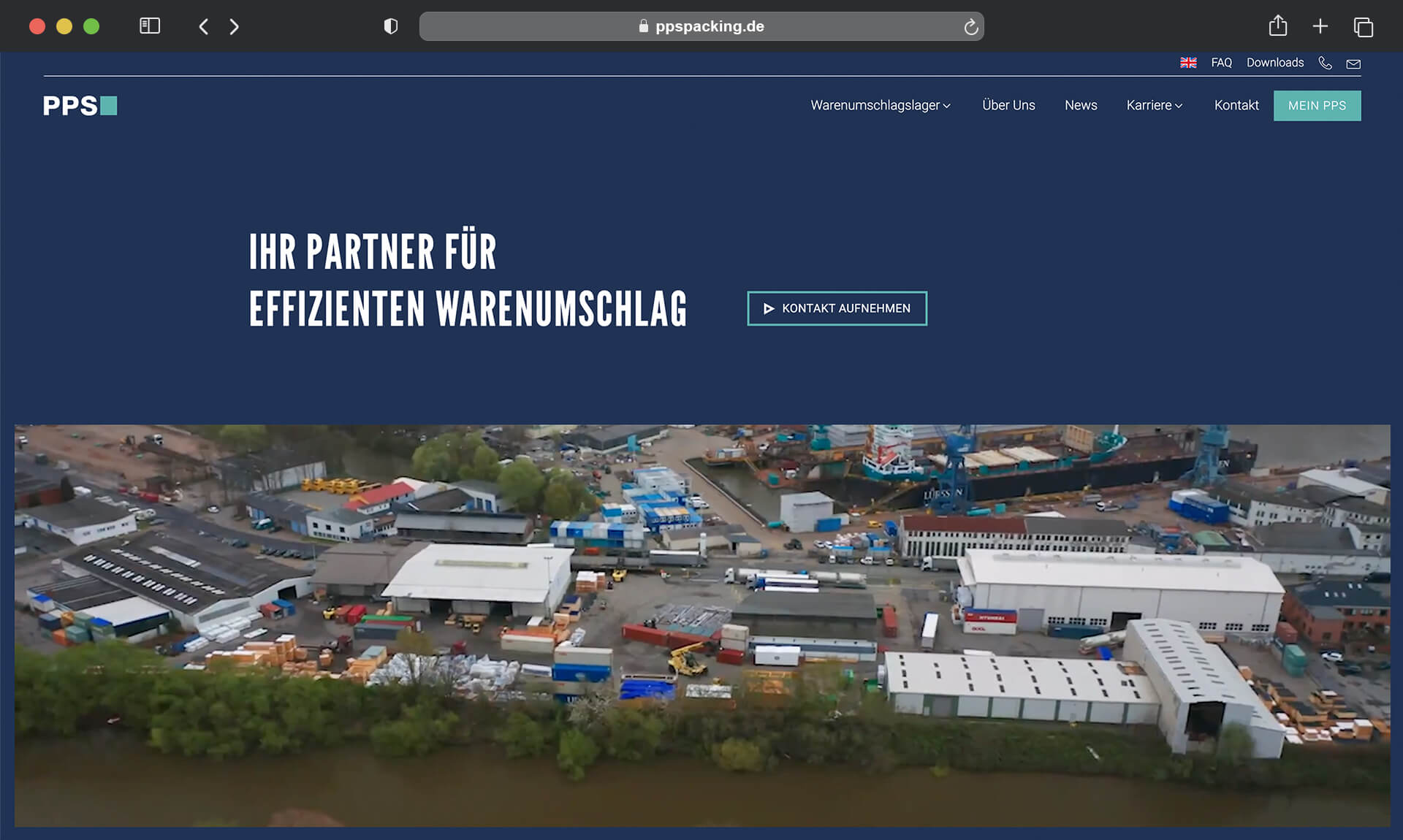 browser mockup zeigt pps webseite nach dem relaunch