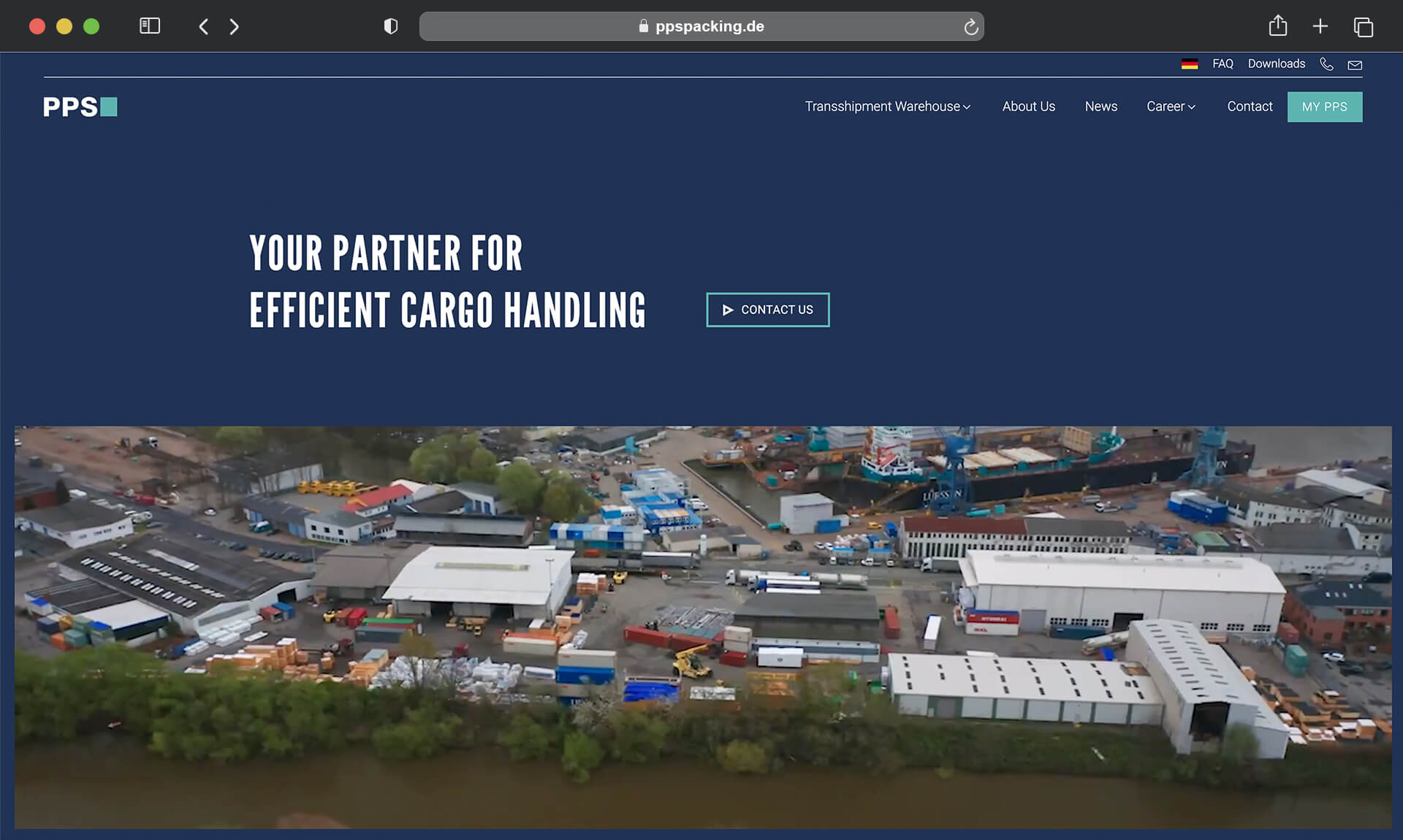 browser mockup shows pps website after relaunch