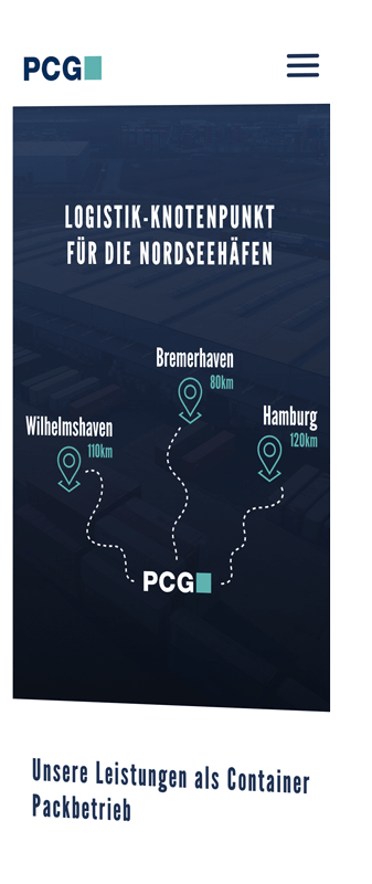 handy mockup zeigt grafik ueber pcgs funktion als kontenpunkt auf der startseite