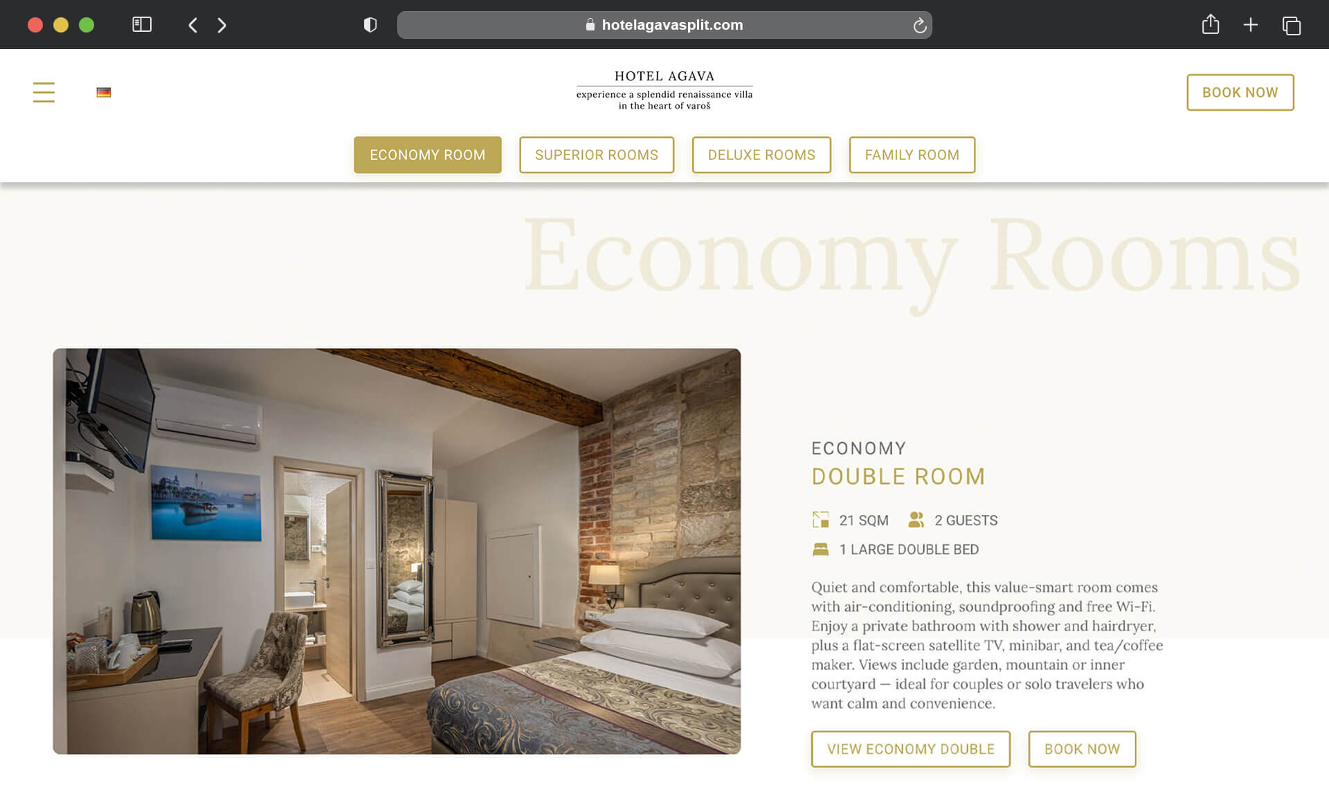 browser mockup hotel agavan ansicht neue raumuebersicht