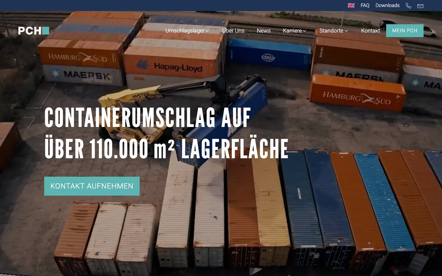 Startseite von PCH Packing Center Hamburg