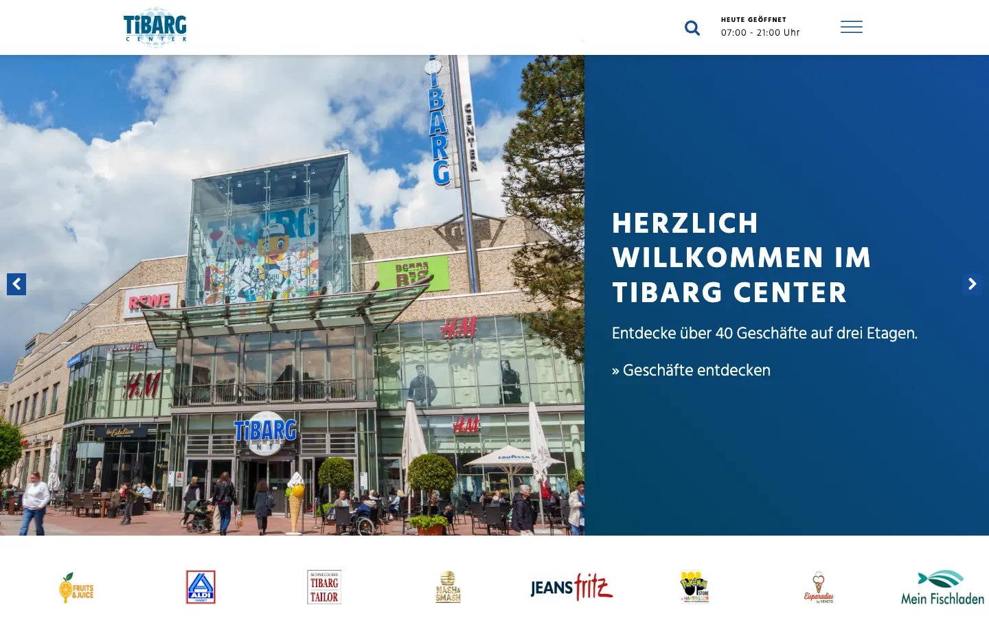 Startseite des Tibarg Centers